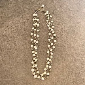 Beaded and silver necklace
